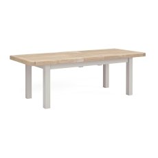 Salcombe Painted Oak Stone Grey Large Extending Dining Table