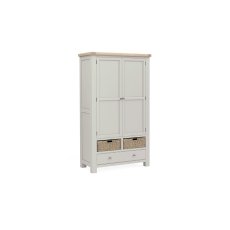 Salcombe Painted Oak Stone Grey Larder Unit