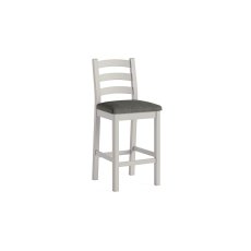 Salcombe Painted Oak Stone Grey Bar Stool