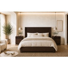 Soho Brown Oak Slatted Bed Frame