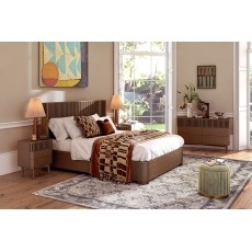 Soho Brown Oak Slatted Bed Frame