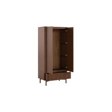 Soho Brown Oak Slatted Gents Wardrobe
