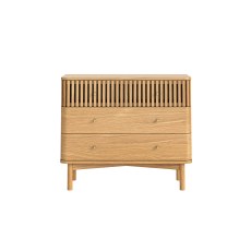 Soho Natural Oak Slatted 3 Drawer Chest of Drawers