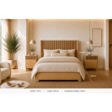 Soho Natural Oak Slatted Bed Frame