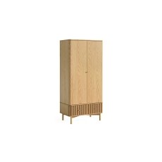 Soho Natural Oak Slatted Gents Wardrobe