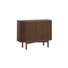 Soho Brown Oak Slatted Small Sideboard
