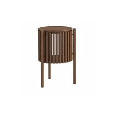 Soho Brown Oak Slatted Story Side Table