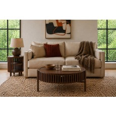 Soho Brown Oak Slatted Story Coffee Table