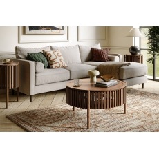 Soho Brown Oak Slatted Story Coffee Table