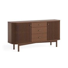 Soho Brown Oak Slatted Sideboard with Drawers