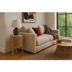 Soho Natural Oak Slatted Story Side Table