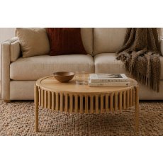 Soho Natural Oak Slatted Story Coffee Table