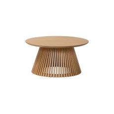 Soho Natural Oak Slatted Round Coffee Table