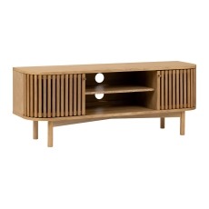 Soho Natural Oak Slatted Small TV Unit