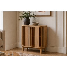 Soho Natural Oak Slatted Cupboard