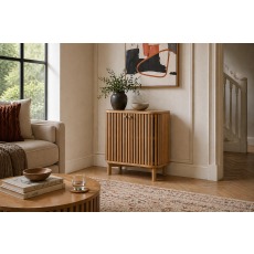 Soho Natural Oak Slatted Cupboard
