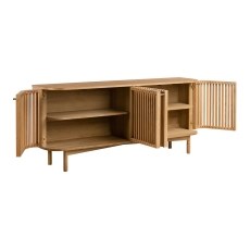 Soho Natural Oak Slatted Large Sideboard