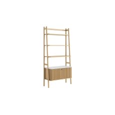 Soho Natural Oak Slatted Bookcase with Marble Top Soho Natural Oak Slatted Bookcase with Marble Top