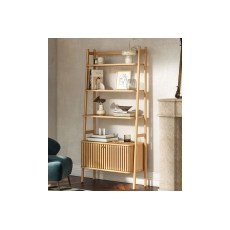 Soho Natural Oak Slatted Display Bookcase