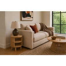 Soho Natural Oak Slatted Open Side Table