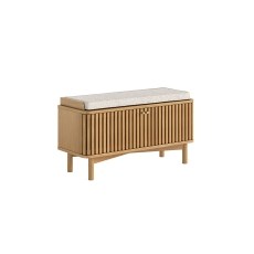 Soho Natural Oak Slatted Hallway Bench