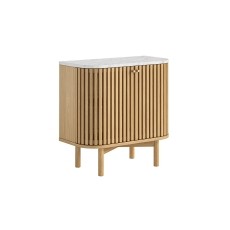 Soho Natural Oak Slatted Cupboard with Marble Top Soho Natural Oak Slatted Cupboard with Marble Top