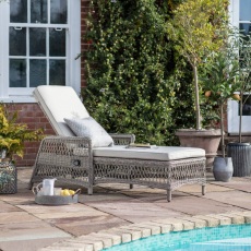 Gallery Direct Menton Outdoor Country Lounger Stone