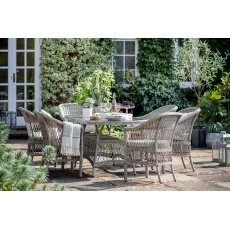 Gallery Direct Menton Outdoor 6 Seater Oval Dining Set Stone