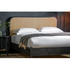 Gallery Direct Skylar Rattan Bedframe in Black Oak Finish