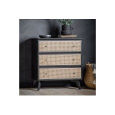 Gallery Direct Skylar Rattan 3 Drawer Chest of Drawers