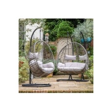 Gallery Direct Adanero Outdoor Rattan Hanging 2 Seater Chair Gallery Direct Adanero Outdoor Rattan Hanging 2 Seater Chair