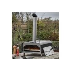 Gallery Direct Sassari Outdoor Pellet Pizza Oven Black