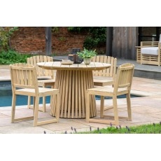 Gallery Direct Rialto Acacia Round 4 Seater Dining Table