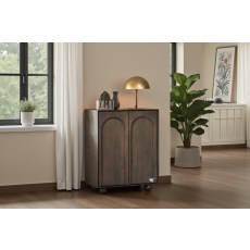 Gallery Direct Arc Walnut Mango Wood Cupboard