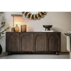 Gallery Direct Arc Walnut Mango Wood Large Sideboard