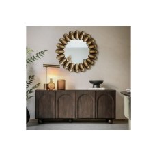 Gallery Direct Arc Walnut Mango Wood Large Sideboard