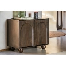 Gallery Direct Arc Walnut Mango Wood Small Sideboard