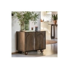 Gallery Direct Arc Walnut Mango Wood Small Sideboard