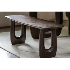 Gallery Direct Arc Walnut Mango Wood 120cm Dining Bench