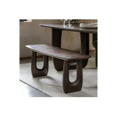 Gallery Direct Arc Walnut Mango Wood 120cm Dining Bench