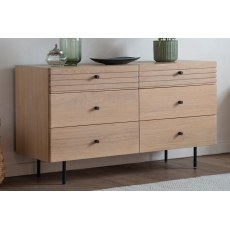 Gallery Direct Okayama Oak 6 Drawer Chest of Drawers