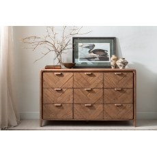 Atauro Reclaimed Wood 9 Drawer Wide Chest of Drawers