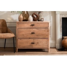 Jude Reclaimed Wood 3 Drawer Chest Of Drawers