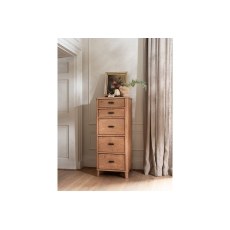 Jude Reclaimed Wood 5 Drawer Tall Chest Of Drawers