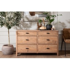 Jude Reclaimed Wood 6 Drawer Wide Chest Of Drawers