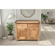Largo Rustic Solid Oak Small Sideboard