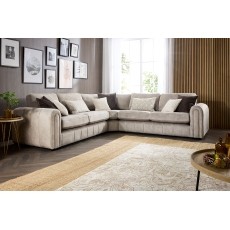 Glamour Plush Large 8 Seater Corner Sofa