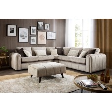 Glamour Plush Large 8 Seater Corner Sofa
