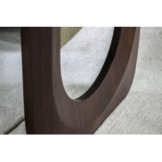 Gallery Direct Arc Walnut Mango Wood 200cm Dining Table Set with Bench & x2 Holm Chairs