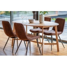 Gallery Direct Madrid Oak Oval Dining Table Set & x4 Newton Chairs Gallery Direct Madrid Oak Oval Dining Table Set & x4 Newton Chairs